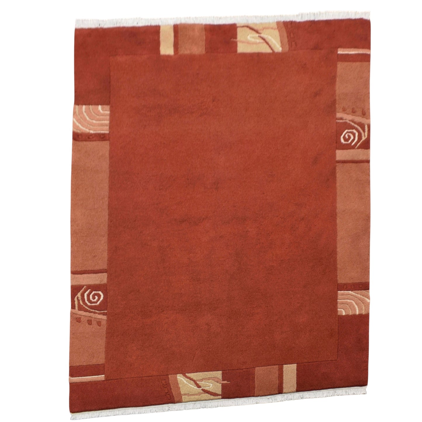 Kilim Antik El Dokuma Himalayalar Yün Halı 0435 - Yeni - Turuncu