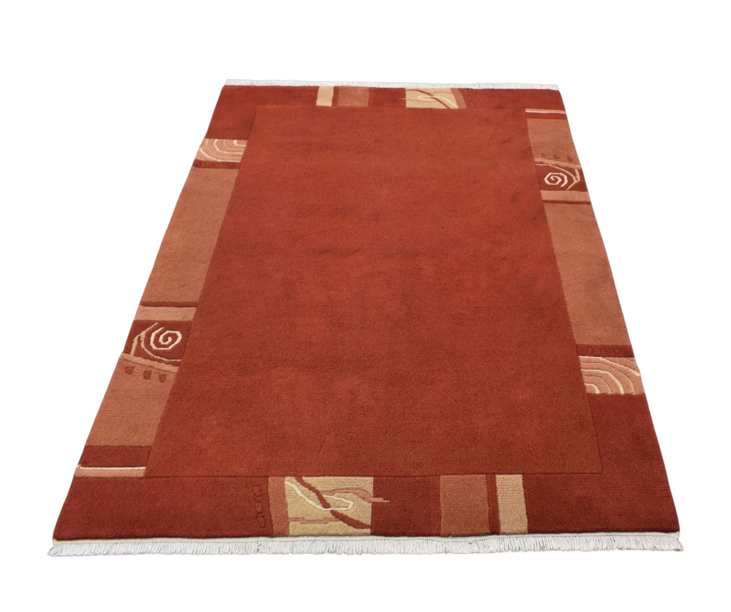 Kilim Antik El Dokuma Himalayalar Yün Halı 0435 - Yeni - Turuncu