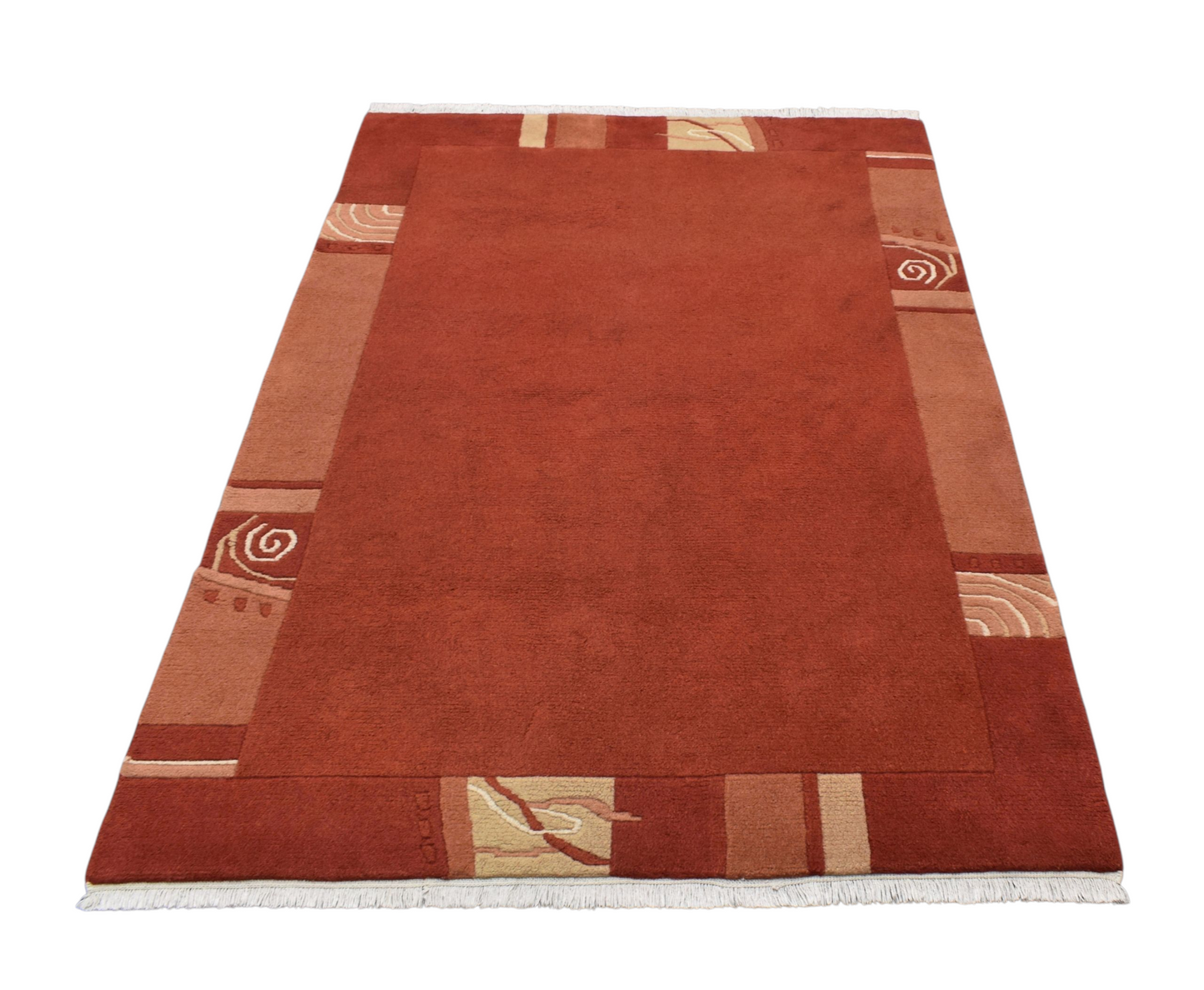 Kilim Antik El Dokuma Himalayalar Yün Halı 0435 - Yeni - Turuncu