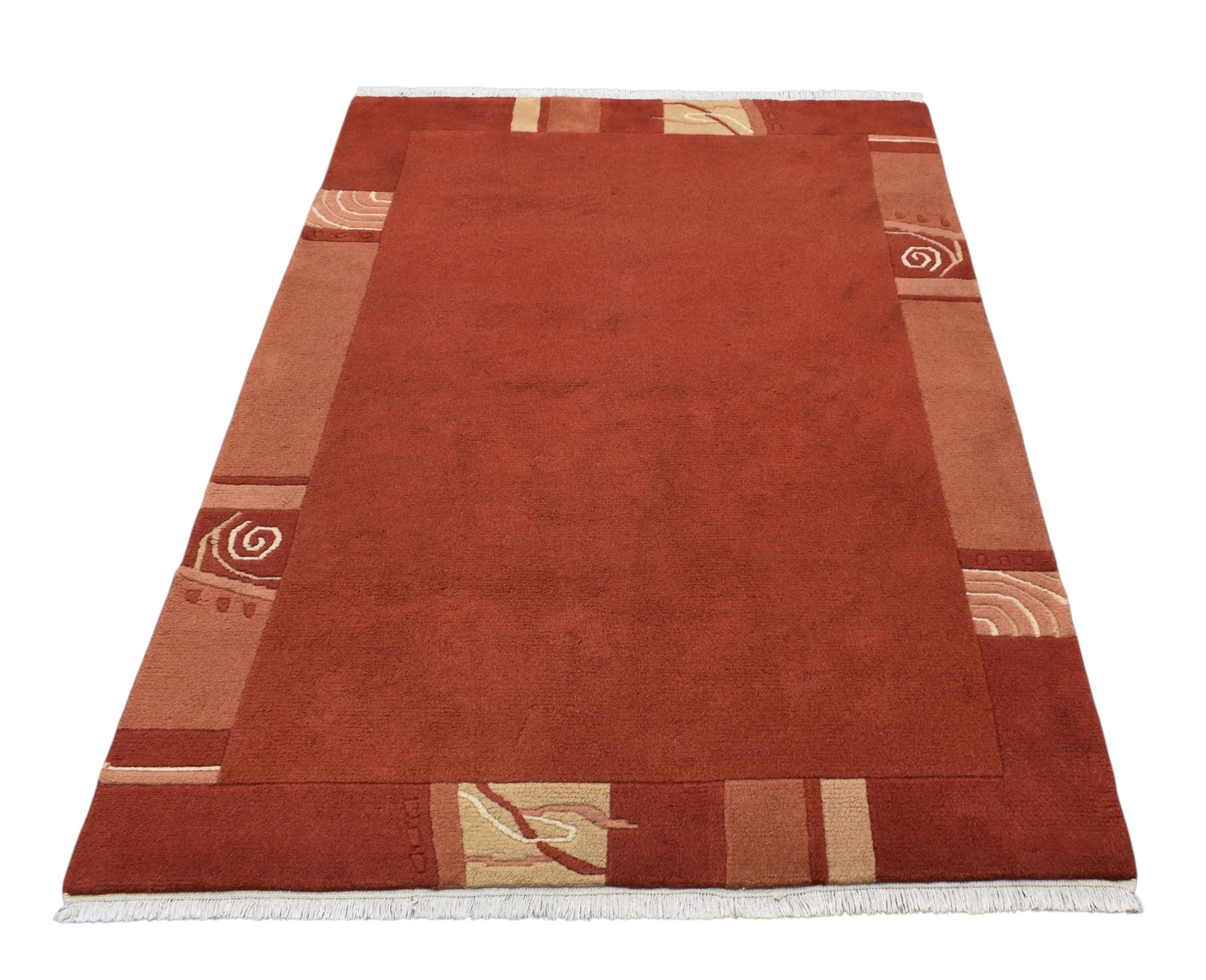 Kilim Antik El Dokuma Himalayalar Yün Halı 0435 - Yeni - Turuncu