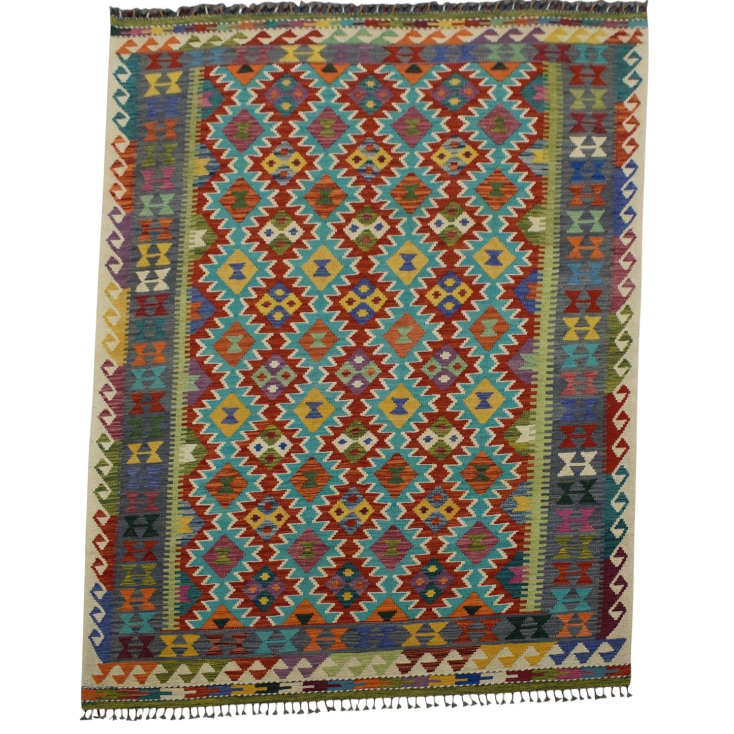 Kilim Antik El Dokuma Kemaliye Horasan Türkmenleri Yün Salon Kilimi 0437 - Yeni - Çok Renkli