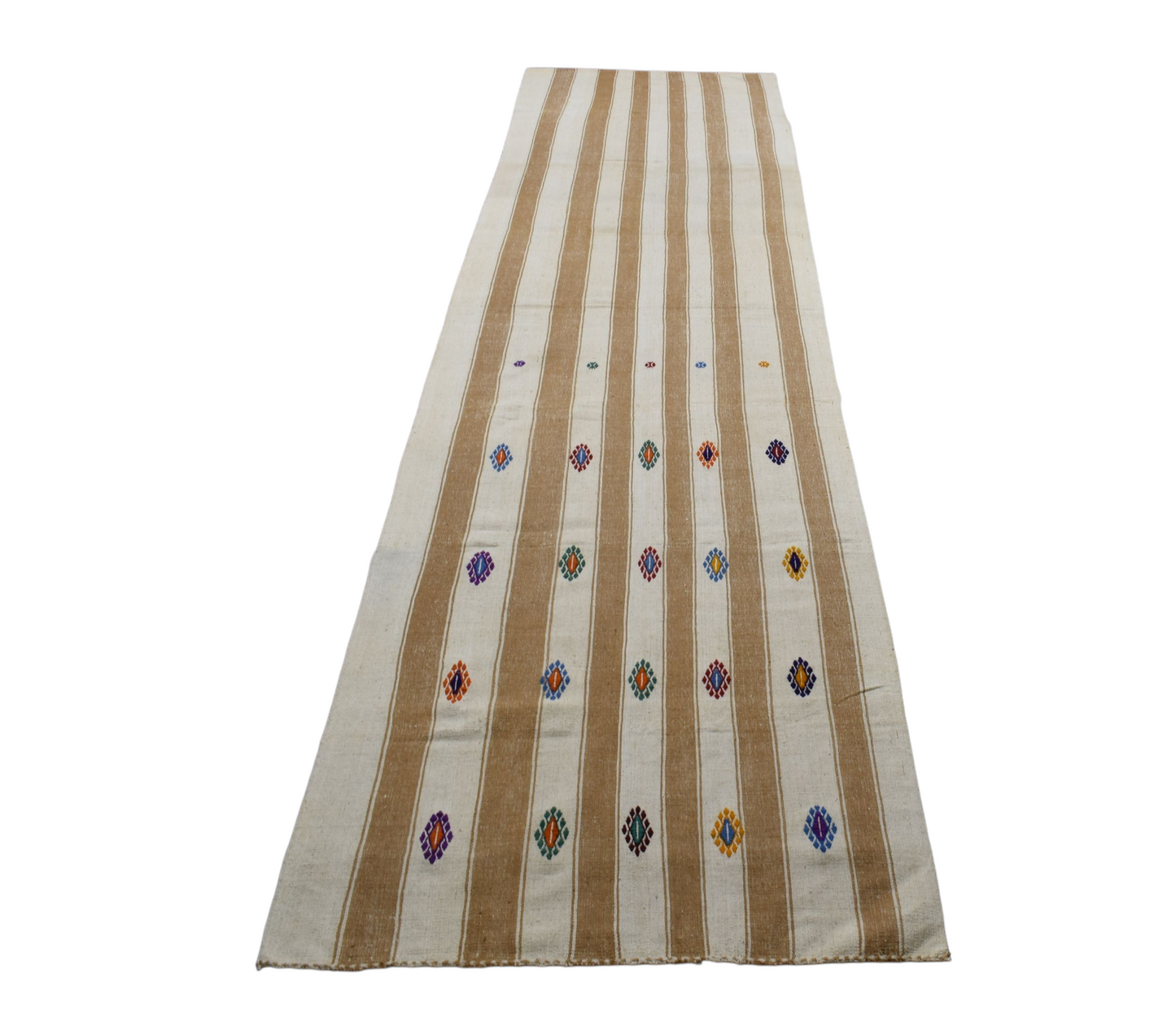 Kilim Antik El Dokuma Pamuklu Yörük Yolluk Kilim 0438 - Yeni - Çok Renkli