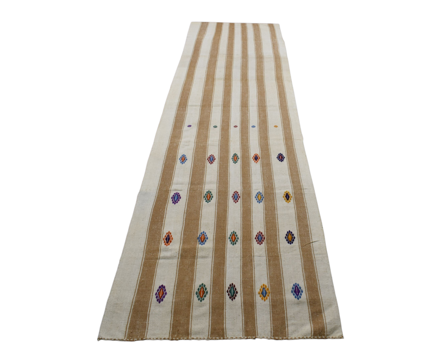 Kilim Antik El Dokuma Pamuklu Yörük Yolluk Kilim 0438 - Yeni - Çok Renkli