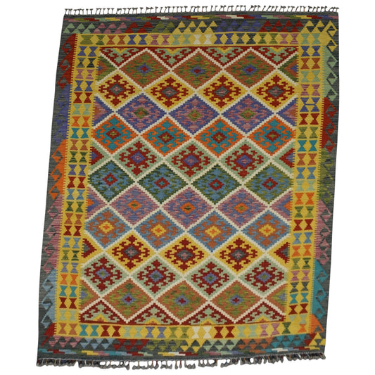 Kilim Antik El Dokuma Kemaliye Horasan Türkmenleri Yün Salon Kilimi 0441 - Yeni - Çok Renkli