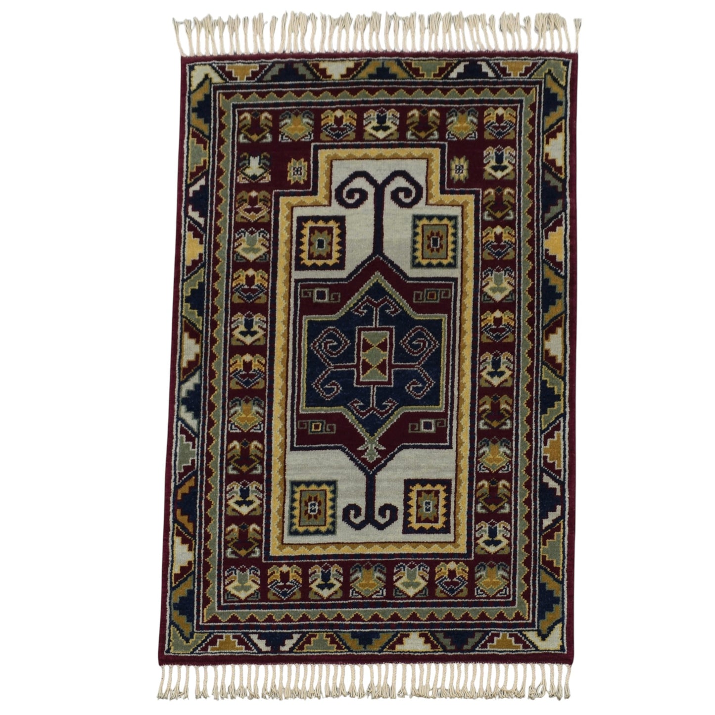 Kilim Antik El Dokuma İran Acem Yün Halı 0445 - Yeni - Çok Renkli