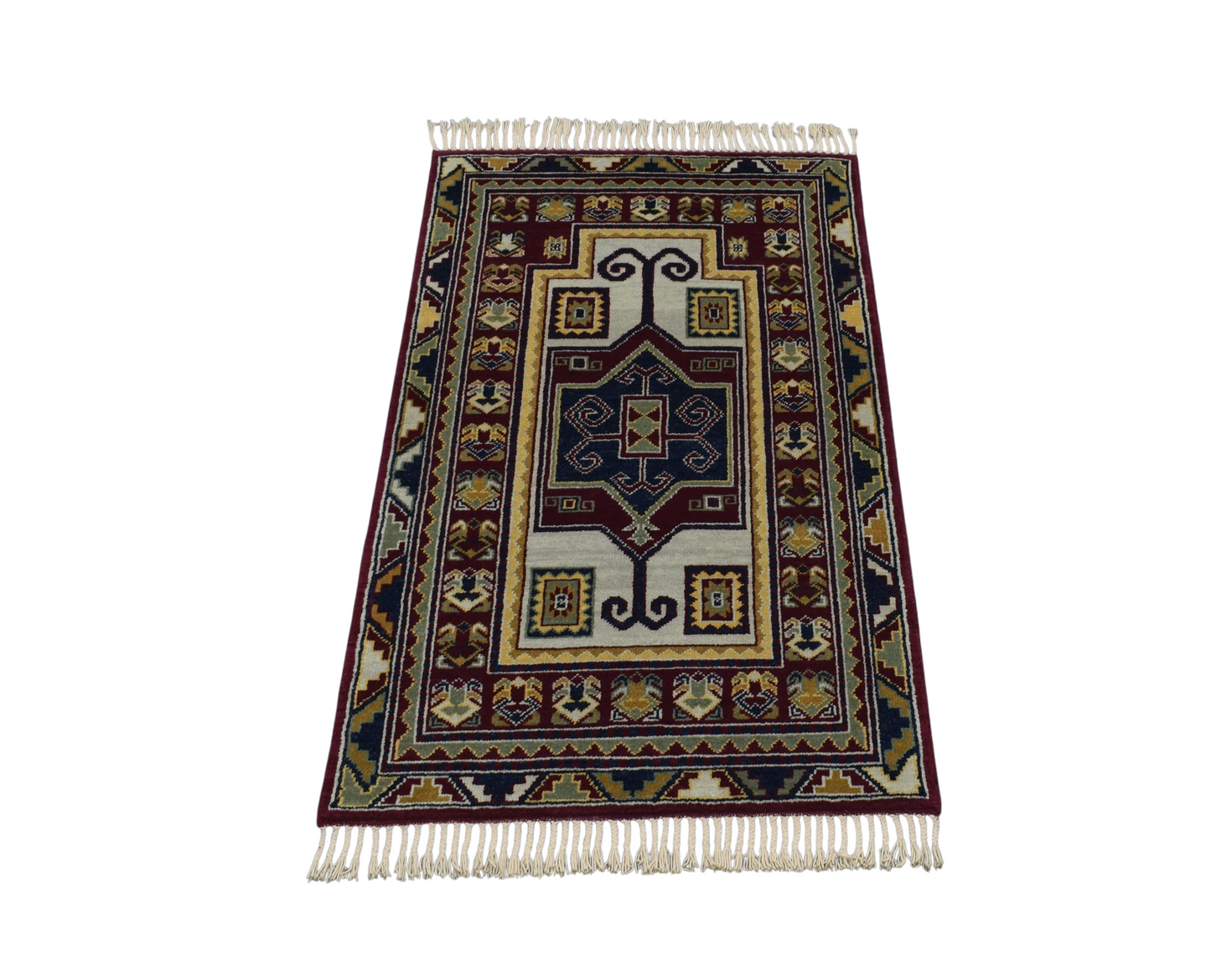 Kilim Antik El Dokuma İran Acem Yün Halı 0445 - Yeni - Çok Renkli