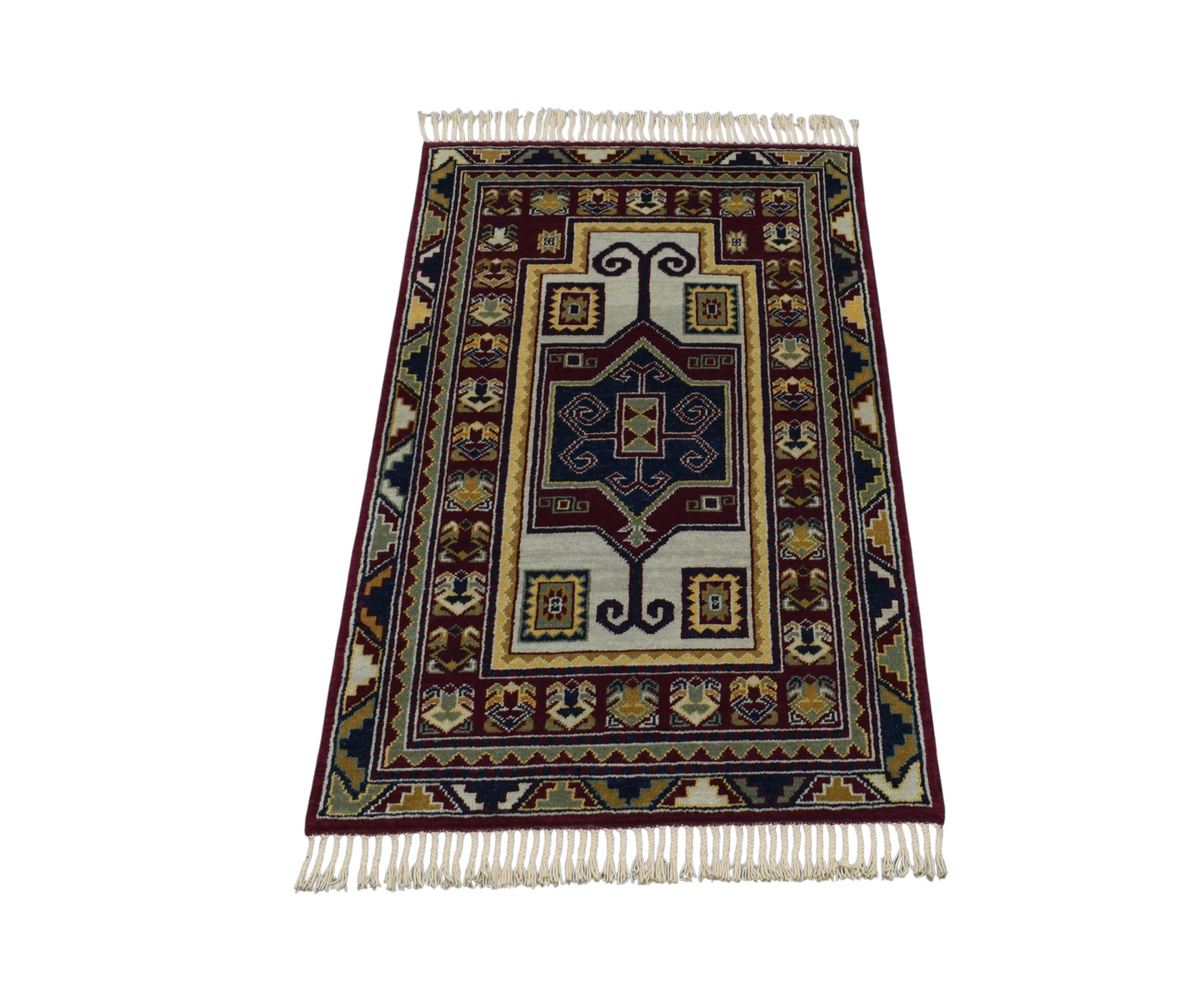 Kilim Antik El Dokuma İran Acem Yün Halı 0445 - Yeni - Çok Renkli