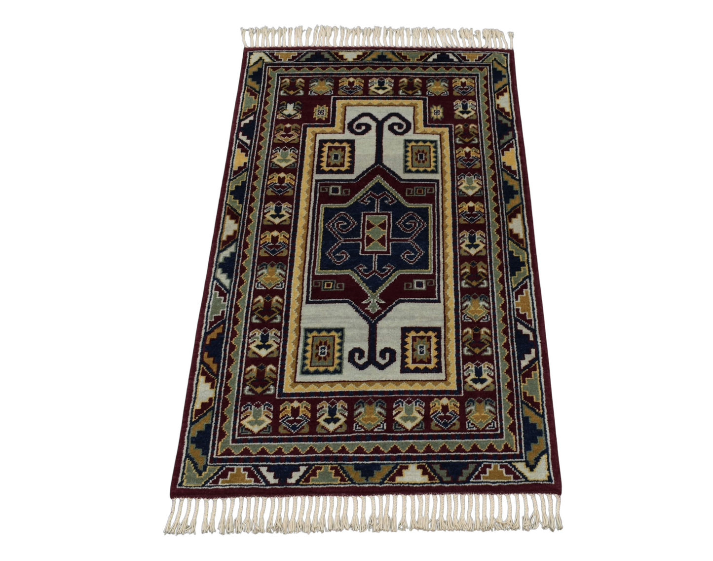 Kilim Antik El Dokuma İran Acem Yün Halı 0445 - Yeni - Çok Renkli