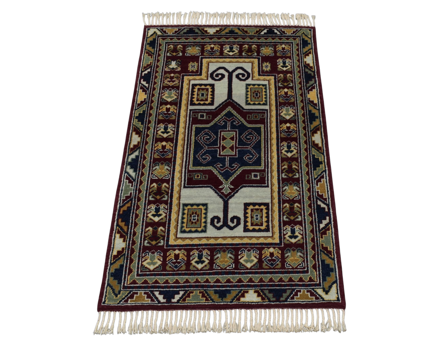 Kilim Antik El Dokuma İran Acem Yün Halı 0445 - Yeni - Çok Renkli