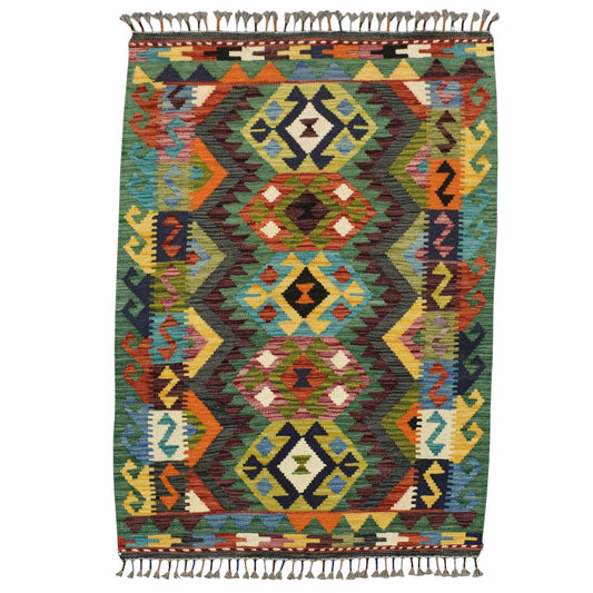Kilim Antik El Dokuma Cerit Yörükleri Meşhed İran Yün Kilim 0446 - Yeni - Çok Renkli