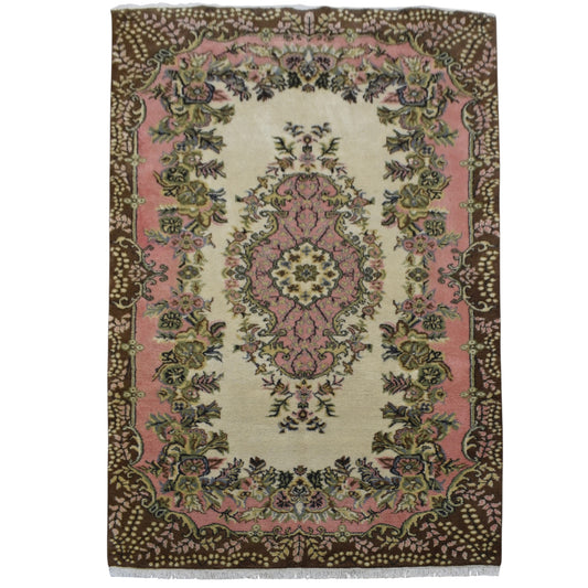 Kilim Antik El Dokuma Burdur Çiçekli Yün Halı 0449 - Yeni - Çok Renkli