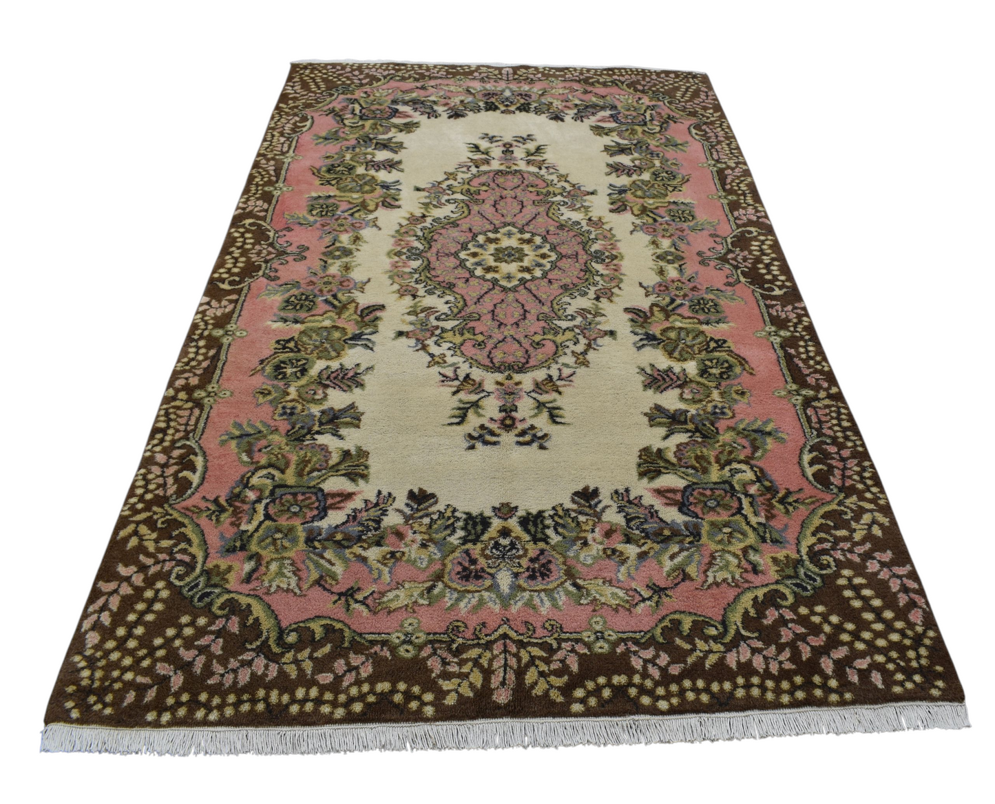 Kilim Antik El Dokuma Burdur Çiçekli Yün Halı 0449 - Yeni - Çok Renkli