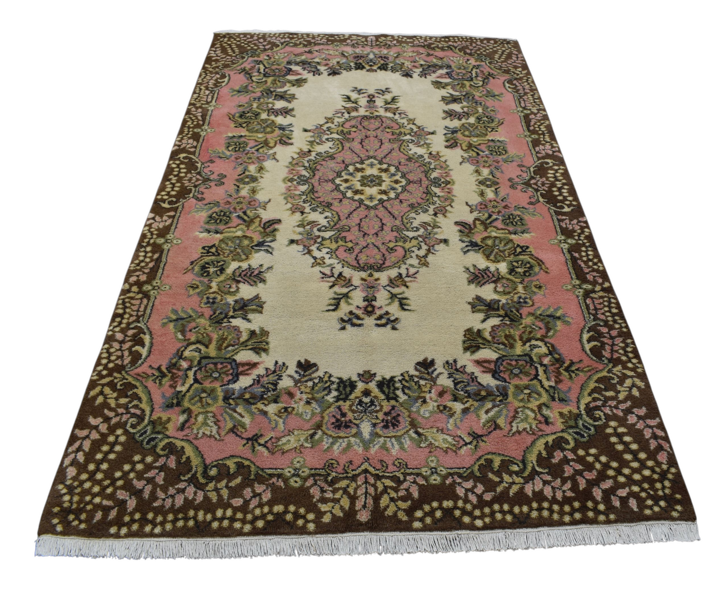 Kilim Antik El Dokuma Burdur Çiçekli Yün Halı 0449 - Yeni - Çok Renkli