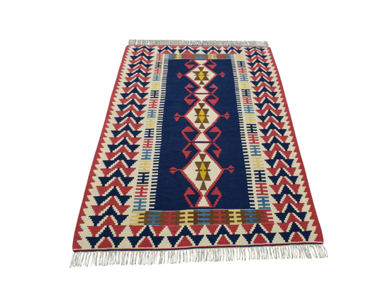 Kilim Antik El Dokuma Yün Yağcıbedir Kilimi 0044 - Yeni - Çok Renkli