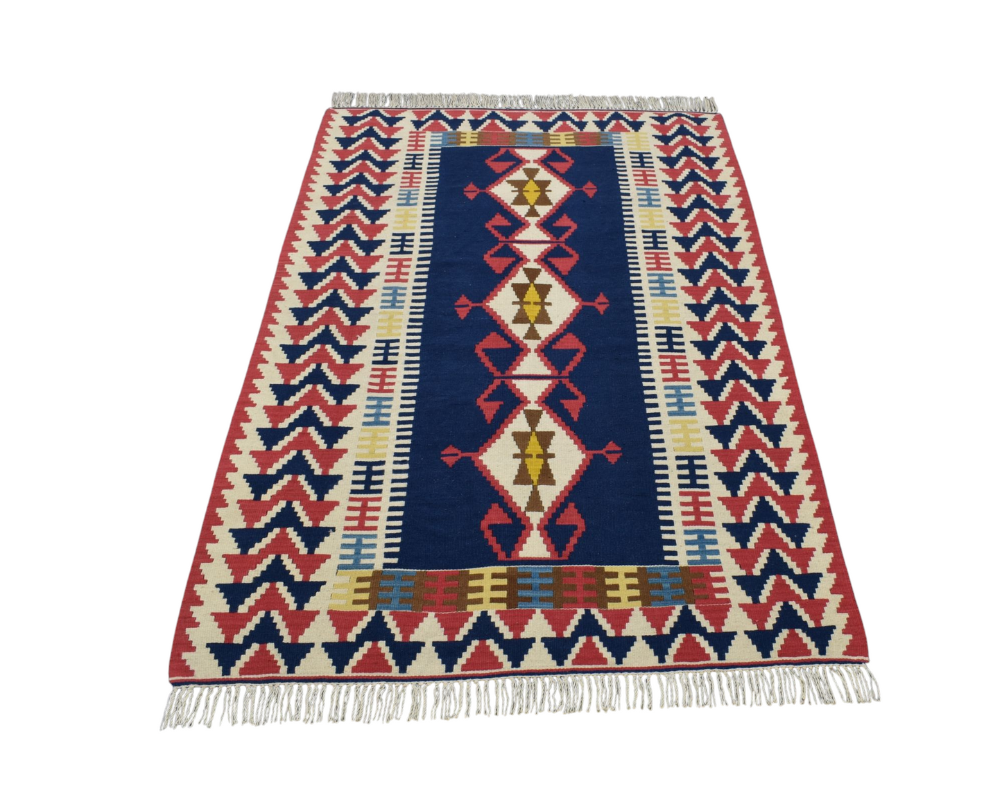 Kilim Antik El Dokuma Yün Yağcıbedir Kilimi 0044 - Yeni - Çok Renkli