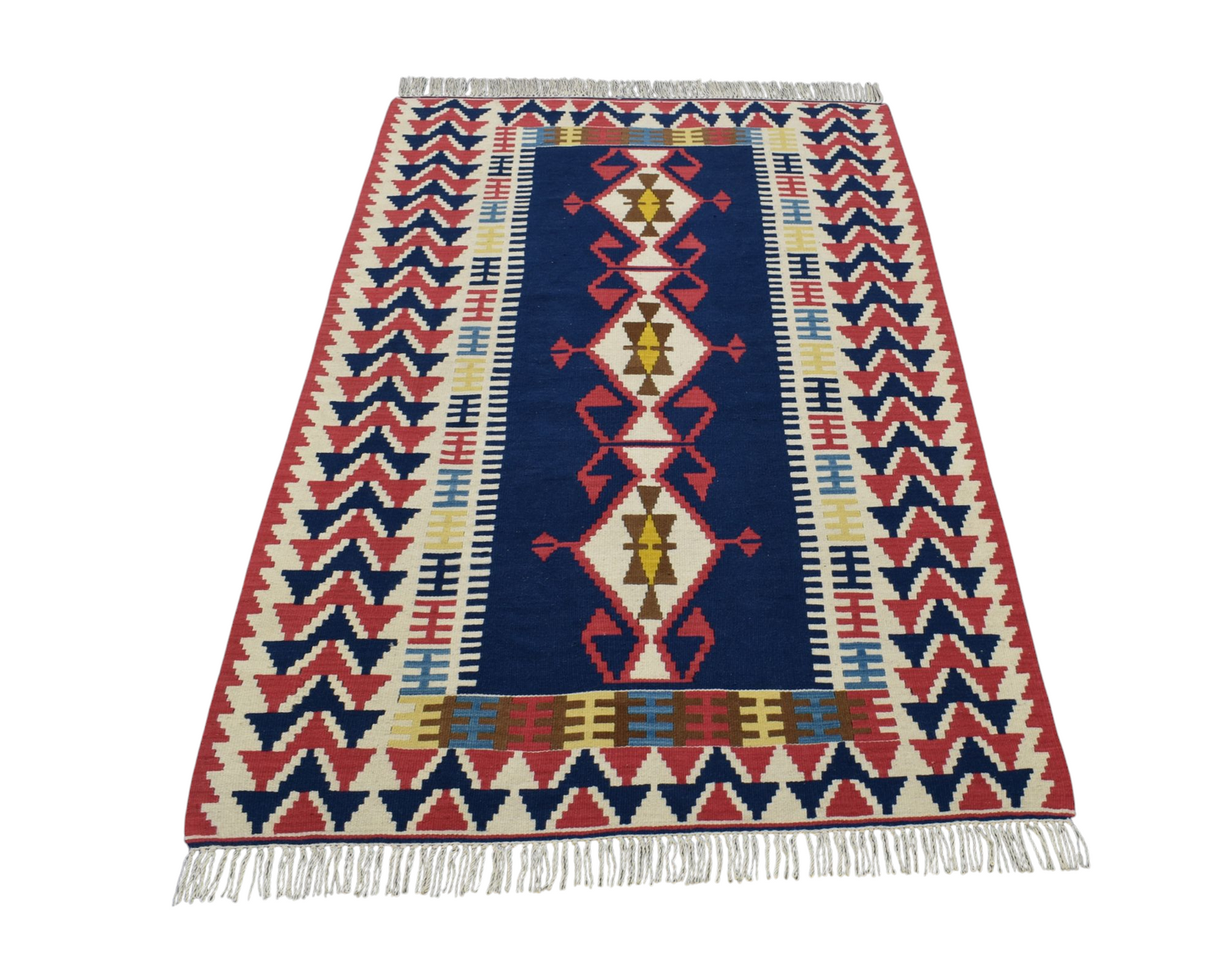 Kilim Antik El Dokuma Yün Yağcıbedir Kilimi 0044 - Yeni - Çok Renkli