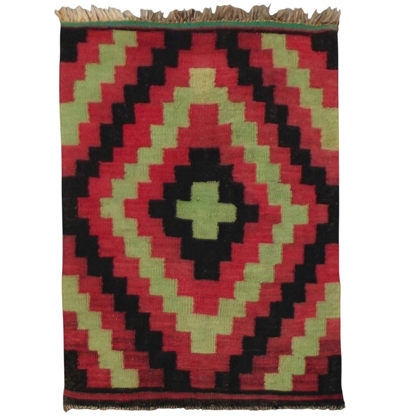 Kilim Antik El Dokuma İran Şiraz Yün Kilim 0451 - Yeni - Çok Renkli