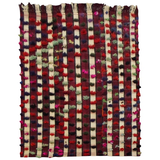 Kilim Antik El Dokuma Ekoseli Çukurova Yün Kilim 0453 - Yeni - Çok Renkli