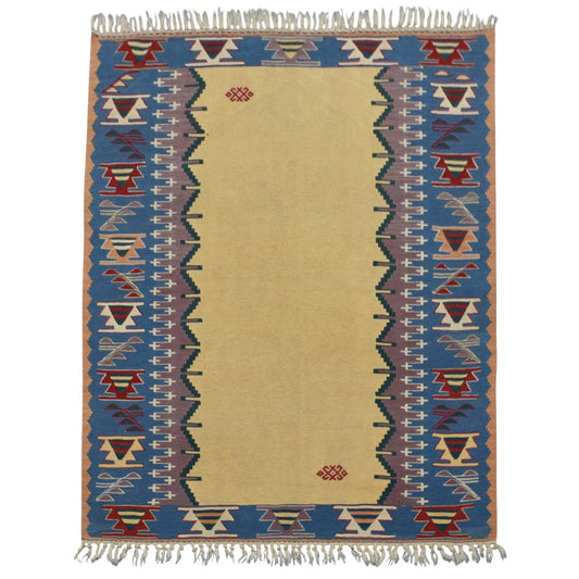 Kilim Antik El Dokuma İzmir Yün Kilim 0457 - Yeni - Çok Renkli