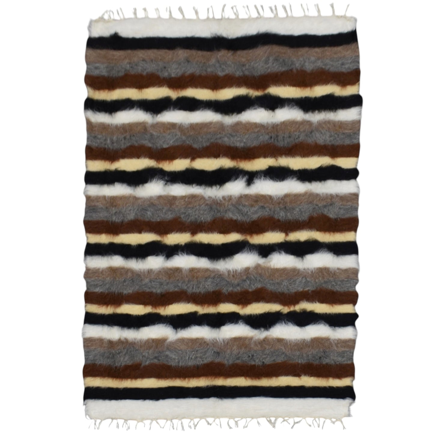 Kilim Antik El Dokuma Tiftik Yün Siirt Battaniyesi Kilim 0459 - Yeni - Çok Renkli