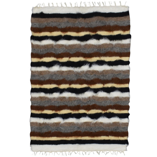 Kilim Antik El Dokuma Tiftik Yün Siirt Battaniyesi Kilim 0459 - Yeni - Çok Renkli