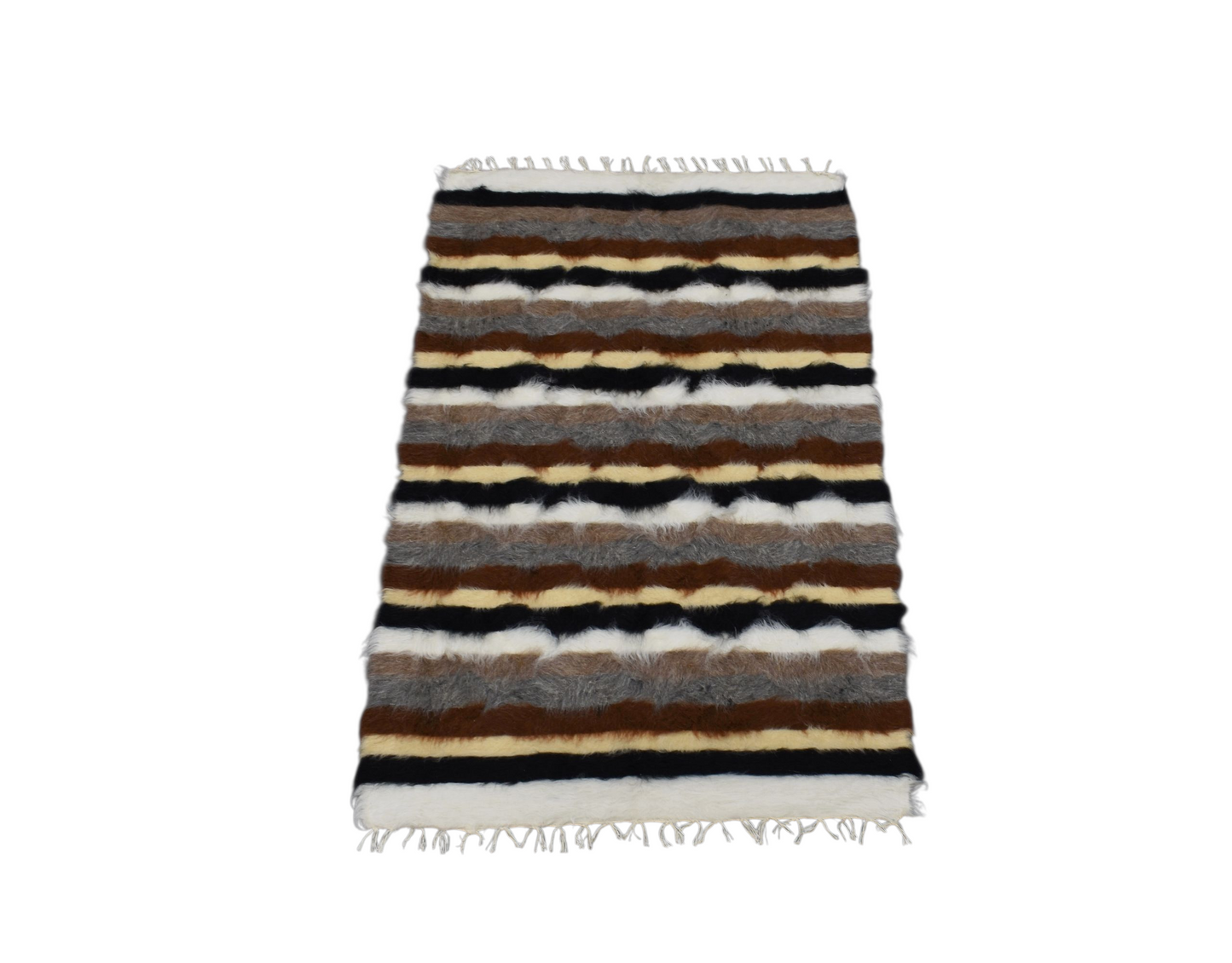 Kilim Antik El Dokuma Tiftik Yün Siirt Battaniyesi Kilim 0459 - Yeni - Çok Renkli