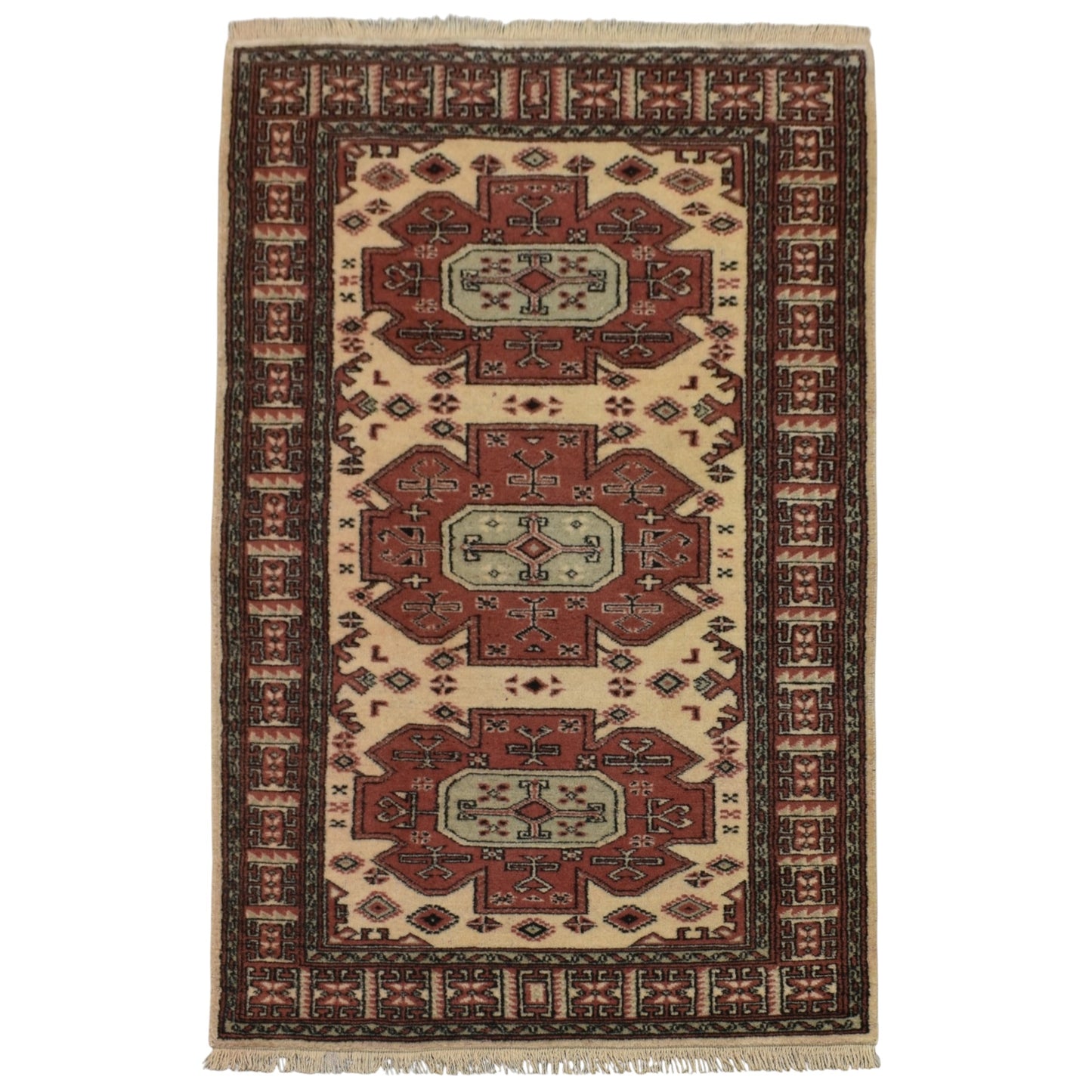 Kilim Antik El Dokuma İzmir Kula Yün Halı 0460 - Yeni - Çok Renkli