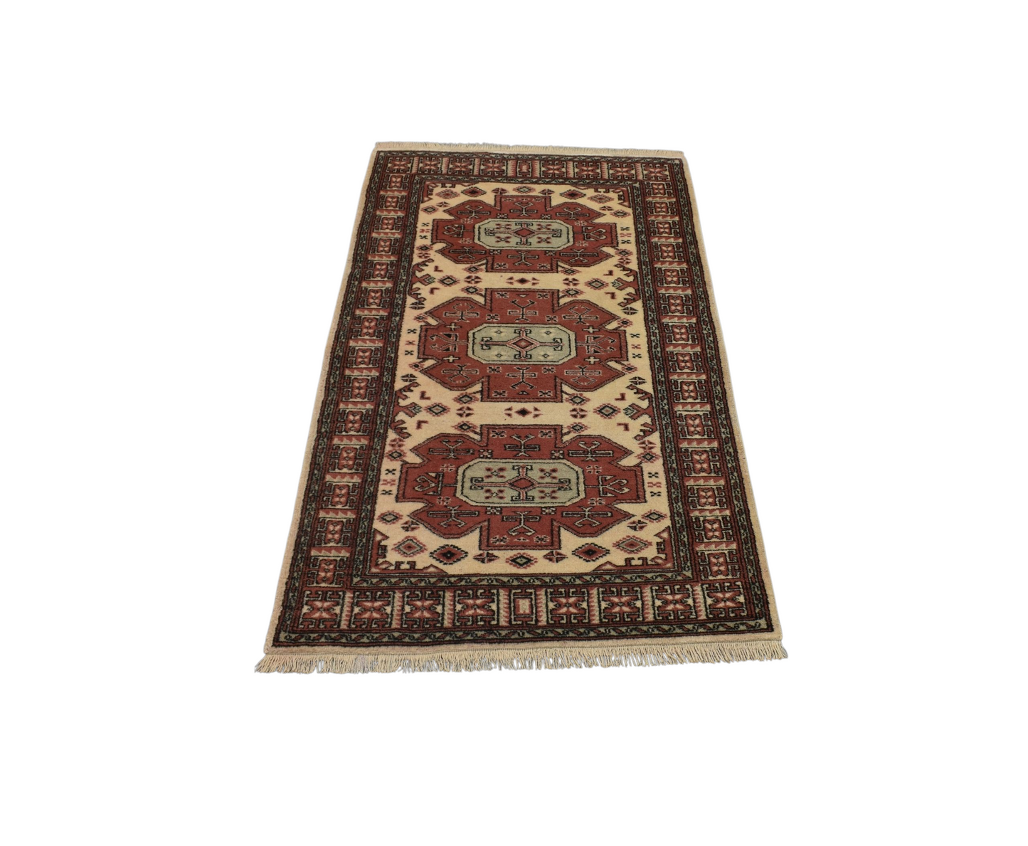 Kilim Antik El Dokuma İzmir Kula Yün Halı 0460 - Yeni - Çok Renkli