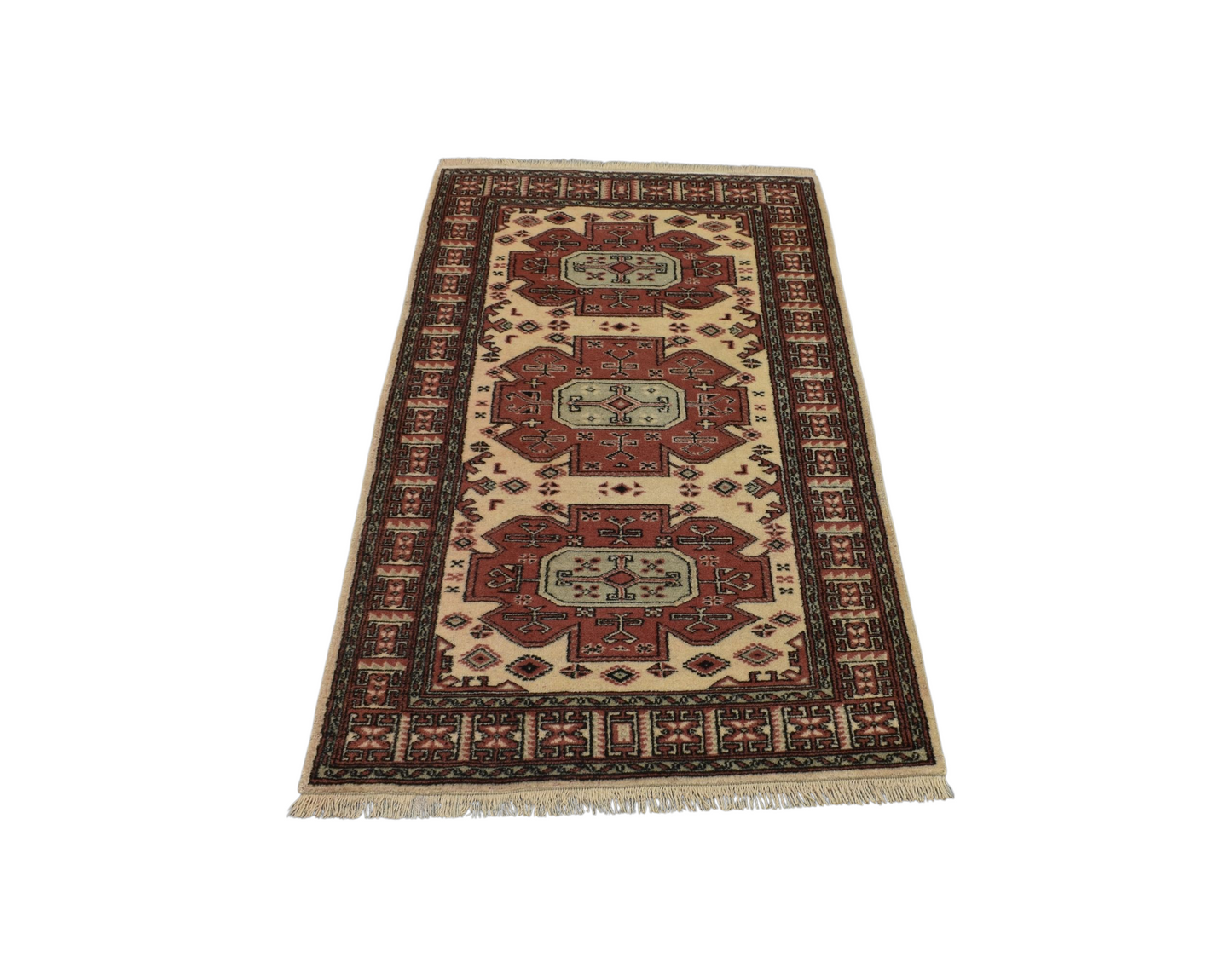 Kilim Antik El Dokuma İzmir Kula Yün Halı 0460 - Yeni - Çok Renkli