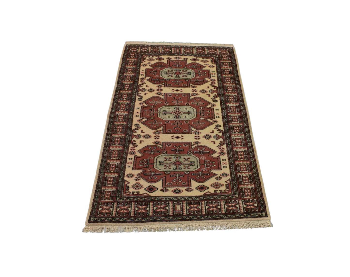 Kilim Antik El Dokuma İzmir Kula Yün Halı 0460 - Yeni - Çok Renkli