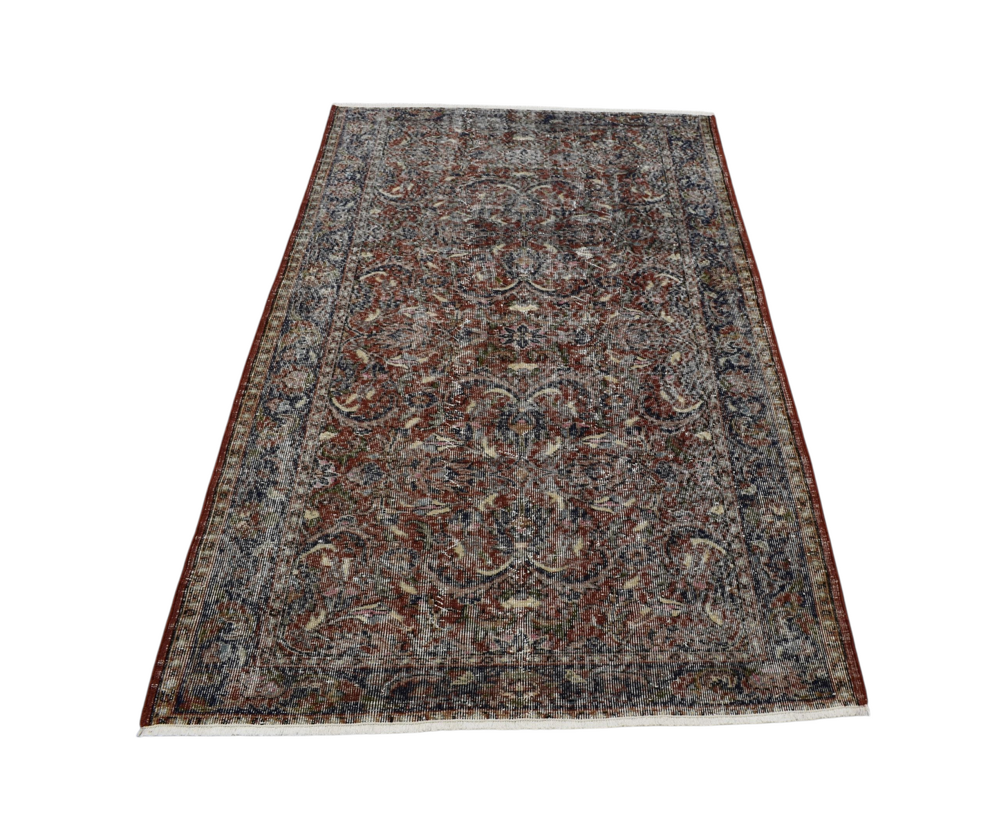 Kilim Antik El Dokuma Eskitme Yün Salon Halısı 0461 - Vintage - Çok Renkli