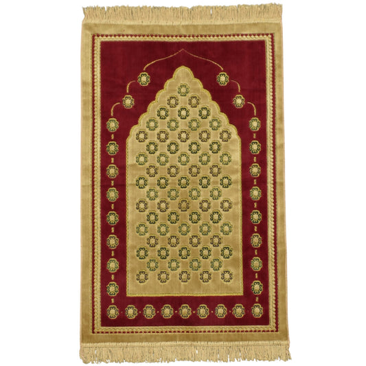 Kilim Antik Kadife Mihraplı Seccade Portatif Namazlık Duvar Halısı 0462 - Yeni - Çok Renkli