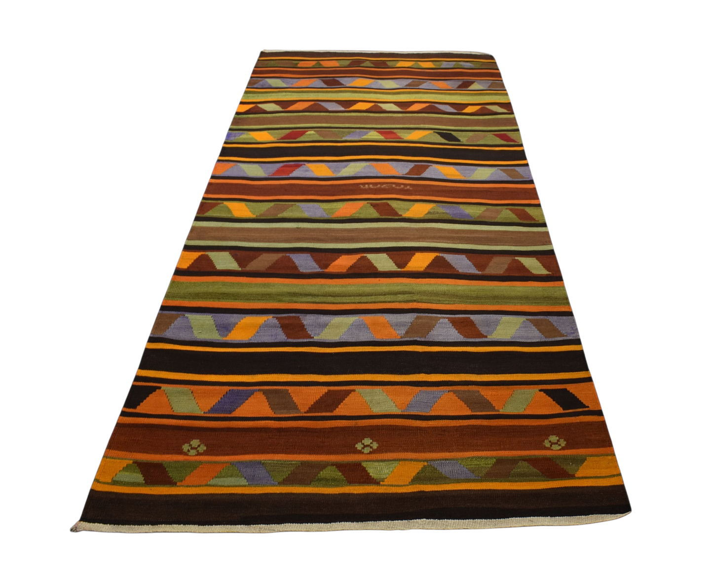 Kilim Antik El Dokuma Cerit Yörükleri İran Yün Kilim 0476 - Antika - Çok Renkli