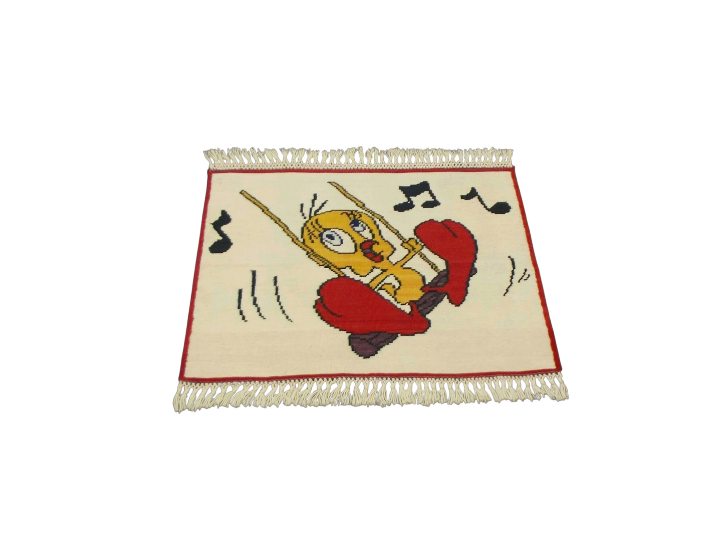 Kilim Antik El Dokuma Tweety Yün Kilim 0479 - Yeni - Çok Renkli