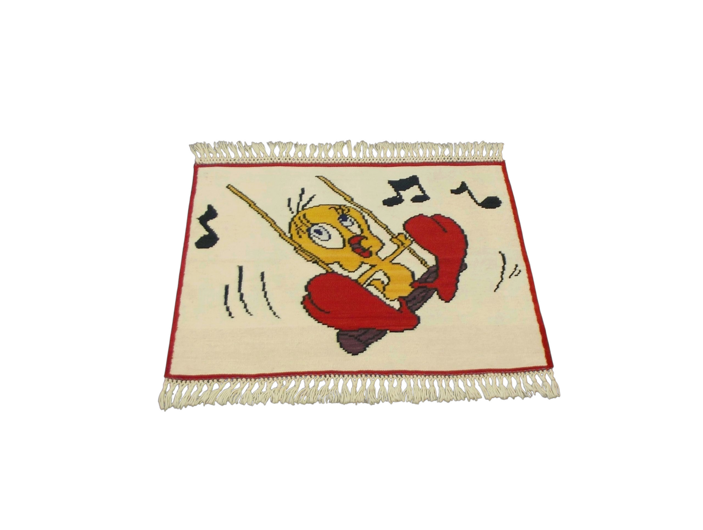 Kilim Antik El Dokuma Tweety Yün Kilim 0479 - Yeni - Çok Renkli