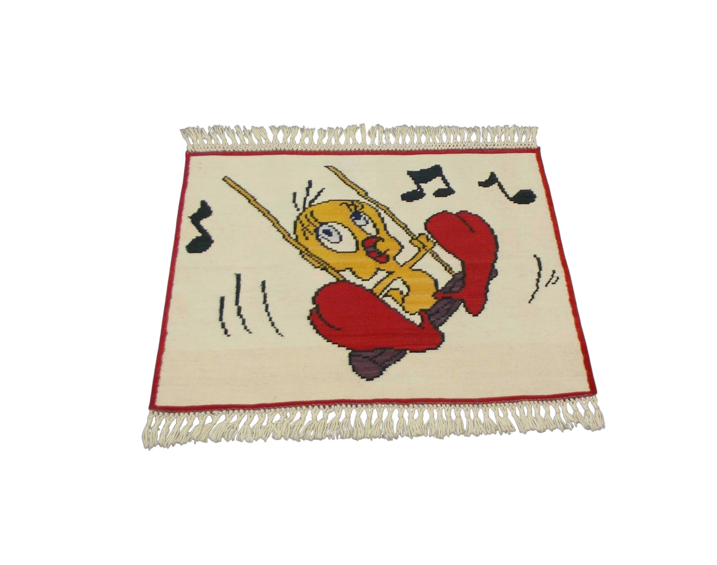 Kilim Antik El Dokuma Tweety Yün Kilim 0479 - Yeni - Çok Renkli