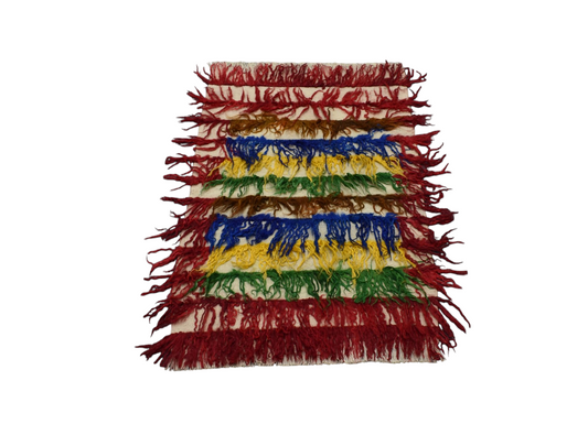 Kilim Antik El Dokuma Yün Uzun Tüylü Otantik Tülü Konya Kilimi 0047 - Yeni - Çok Renkli