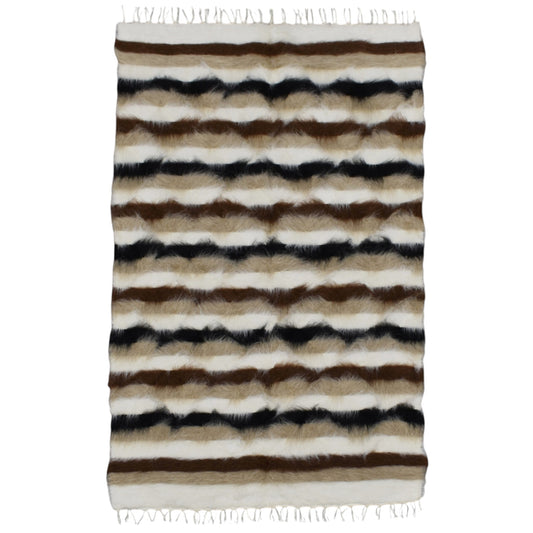 Kilim Antik El Dokuma Tiftik Yün Siirt Battaniyesi Kilim 0481 - Yeni - Çok Renkli