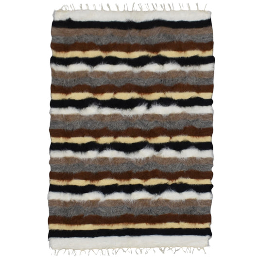 Kilim Antik El Dokuma Tiftik Yün Siirt Battaniyesi Kilim 0483 - Yeni - Çok Renkli