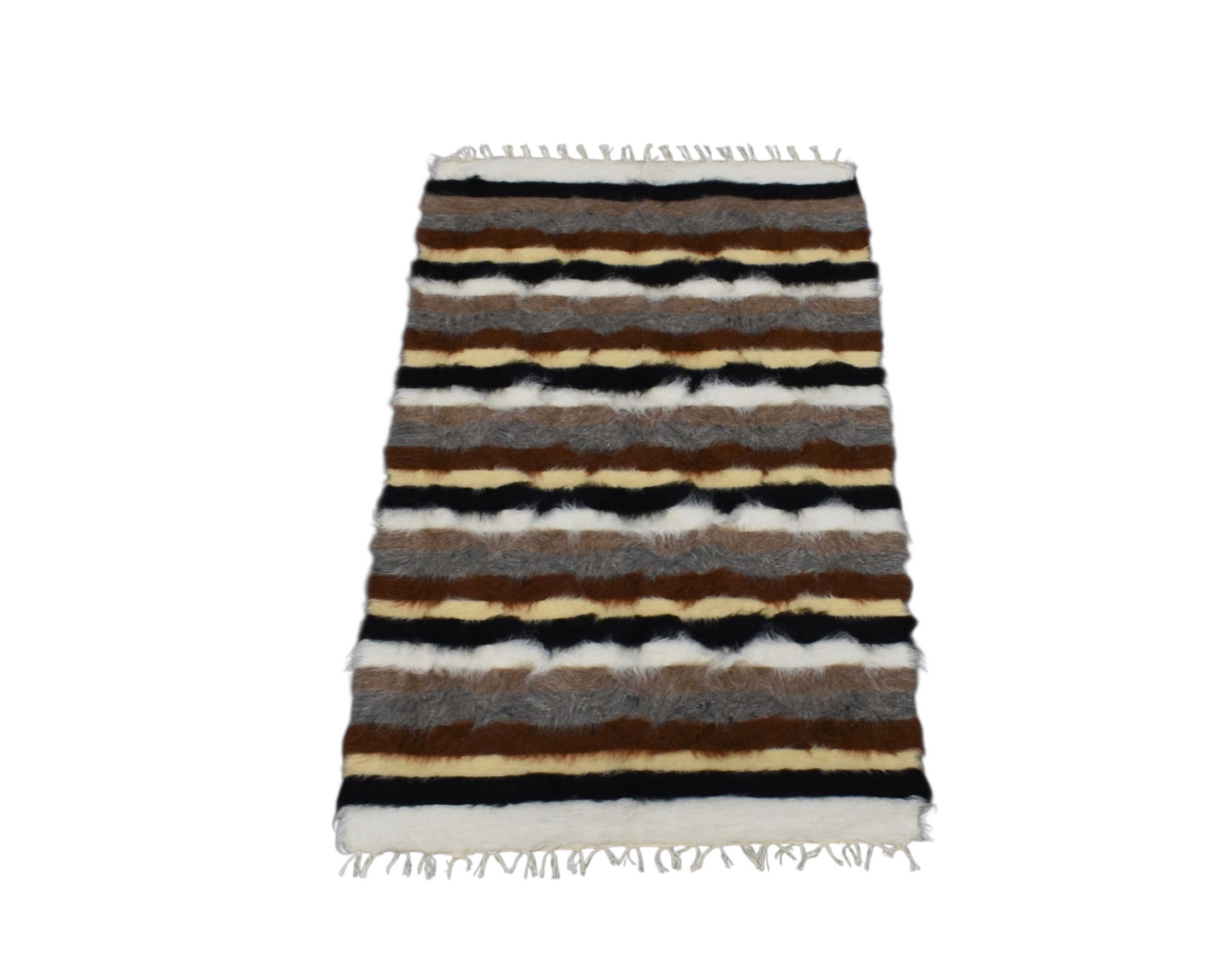 Kilim Antik El Dokuma Tiftik Yün Siirt Battaniyesi Kilim 0483 - Yeni - Çok Renkli