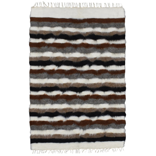 Kilim Antik El Dokuma Tiftik Yün Siirt Battaniyesi Kilim 0487 - Yeni - Çok Renkli