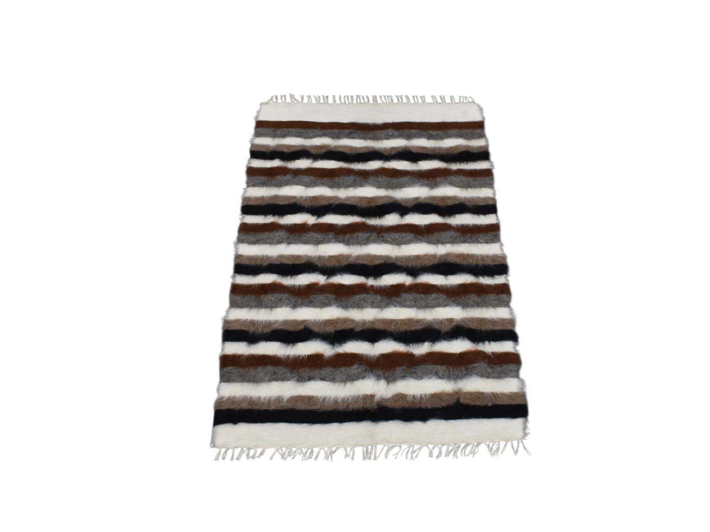 Kilim Antik El Dokuma Tiftik Yün Siirt Battaniyesi Kilim 0487 - Yeni - Çok Renkli