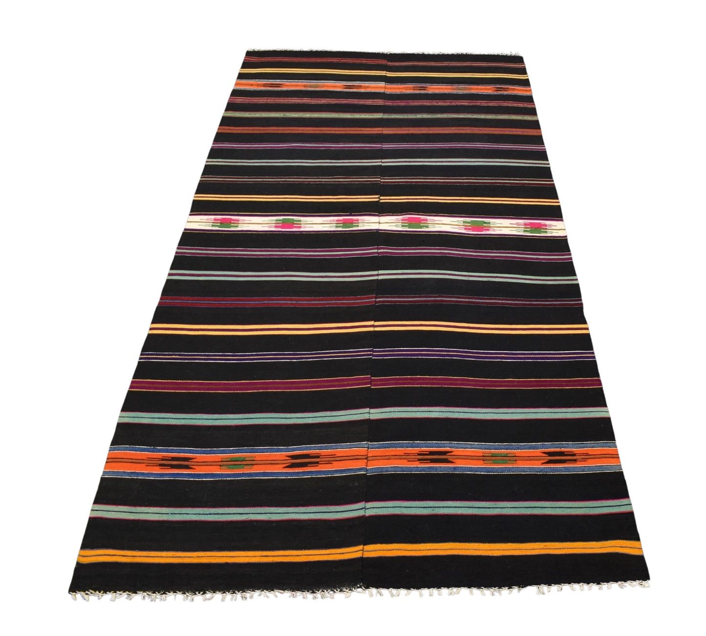 Kilim Antik El Dokuma Balıkesir Perde Yün Kilim 0488 - Yeni - Çok Renkli