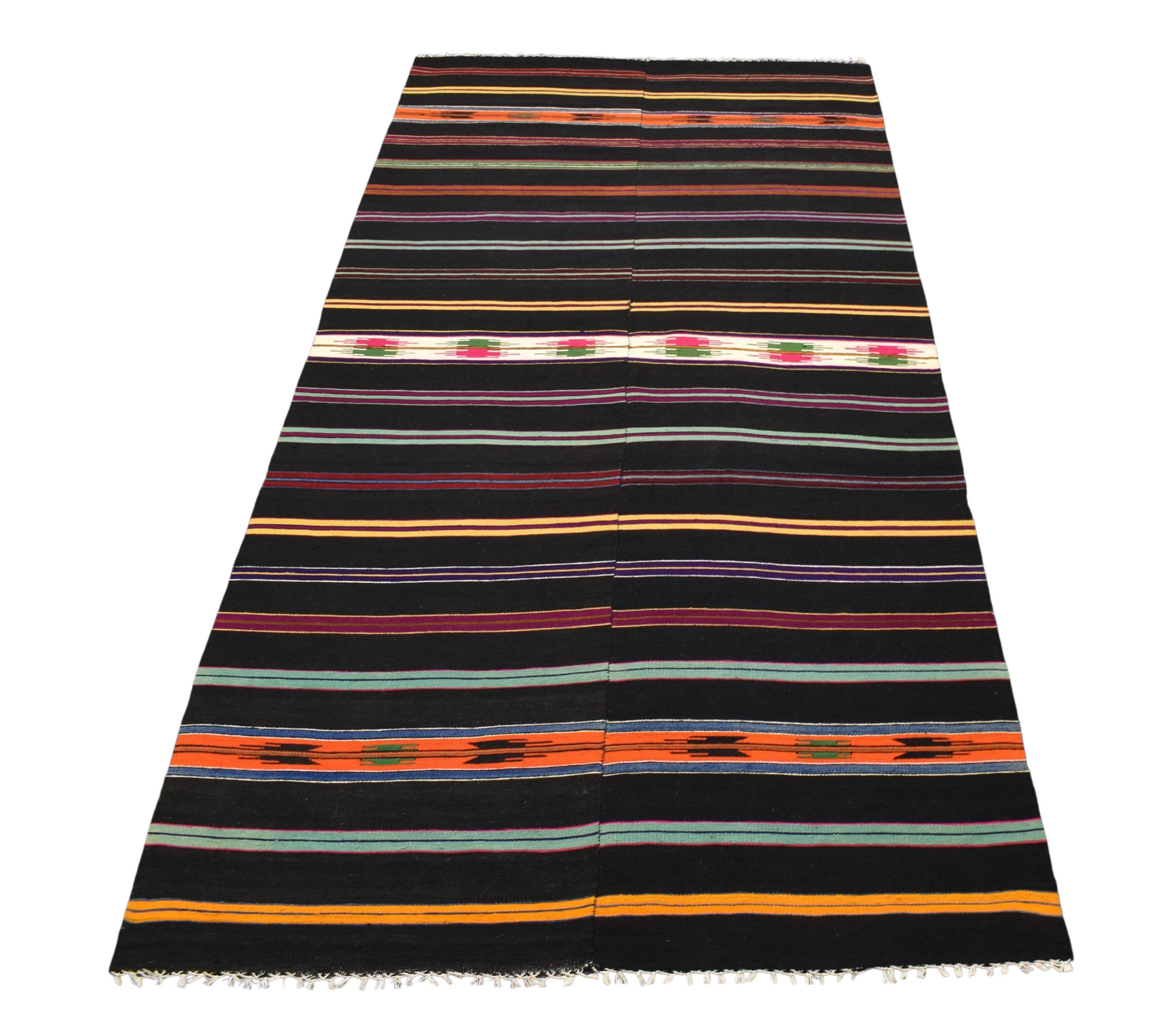 Kilim Antik El Dokuma Balıkesir Perde Yün Kilim 0488 - Yeni - Çok Renkli