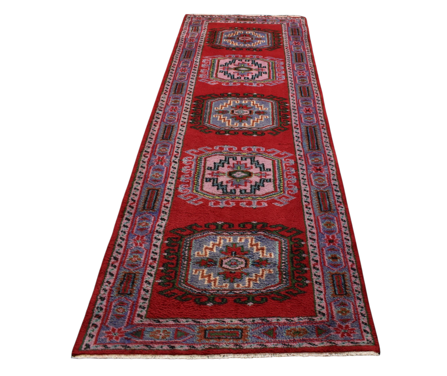 Kilim Antik El Dokuma Uşak Manisa Yolluk Yün Halı 0491 - Yeni - Çok Renkli