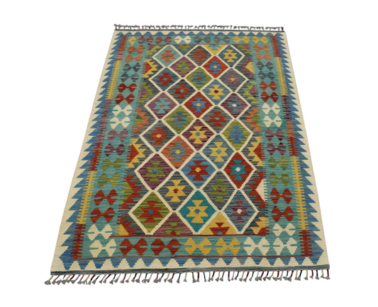 Kilim Antik El Dokuma Yün Kemaliye Horasan Türkmenleri Kilimi 0049 - Yeni - Çok Renkli