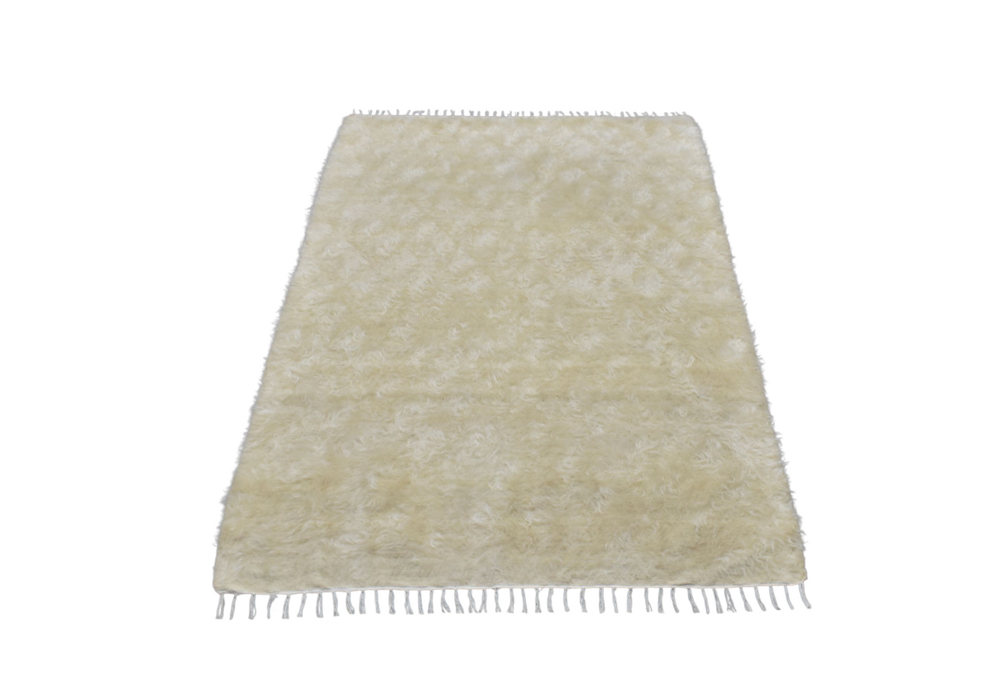 Kilim Antik El Dokuma Tek Renk Tiftik Yün Siirt Kilimi Battaniye 0500 - Yeni - Bej