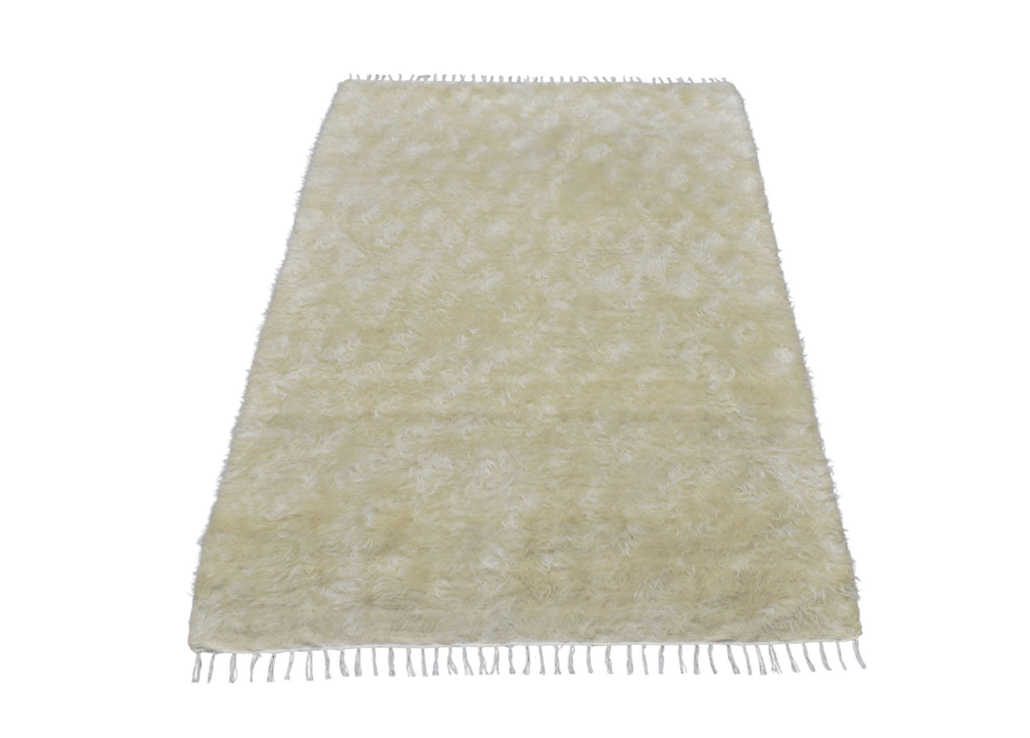 Kilim Antik El Dokuma Tek Renk Tiftik Yün Siirt Kilimi Battaniye 0500 - Yeni - Bej