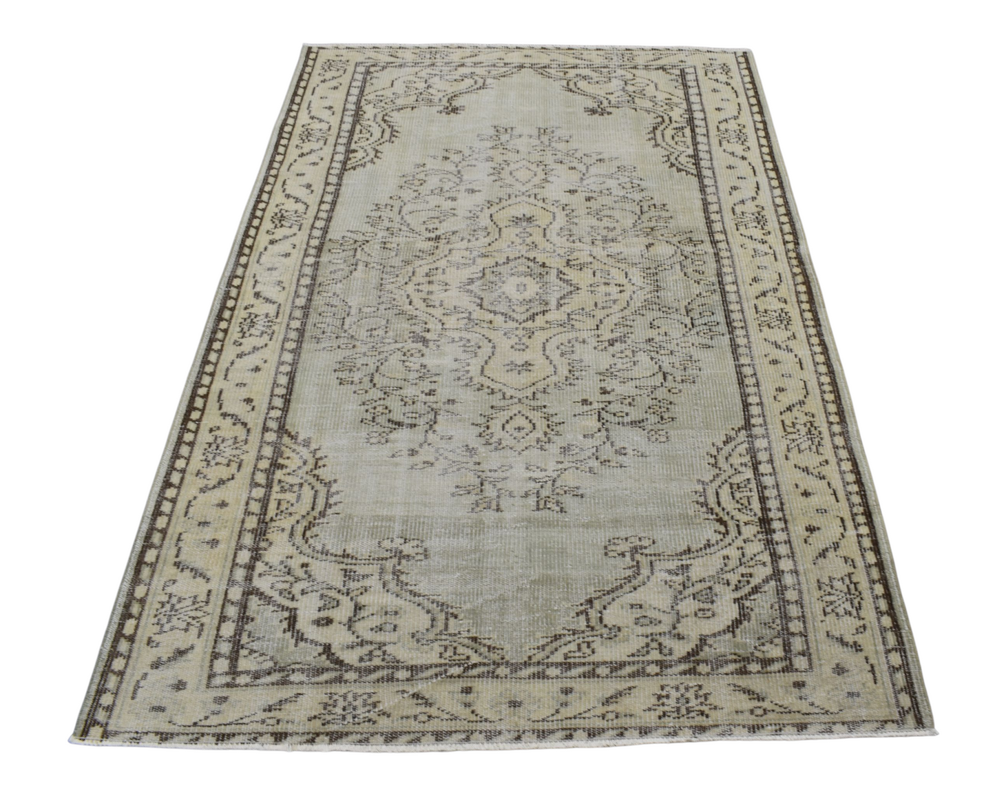 Kilim Antik El Dokuma Eskitme Yün Salon Halısı 0502 - Vintage - Çok Renkli