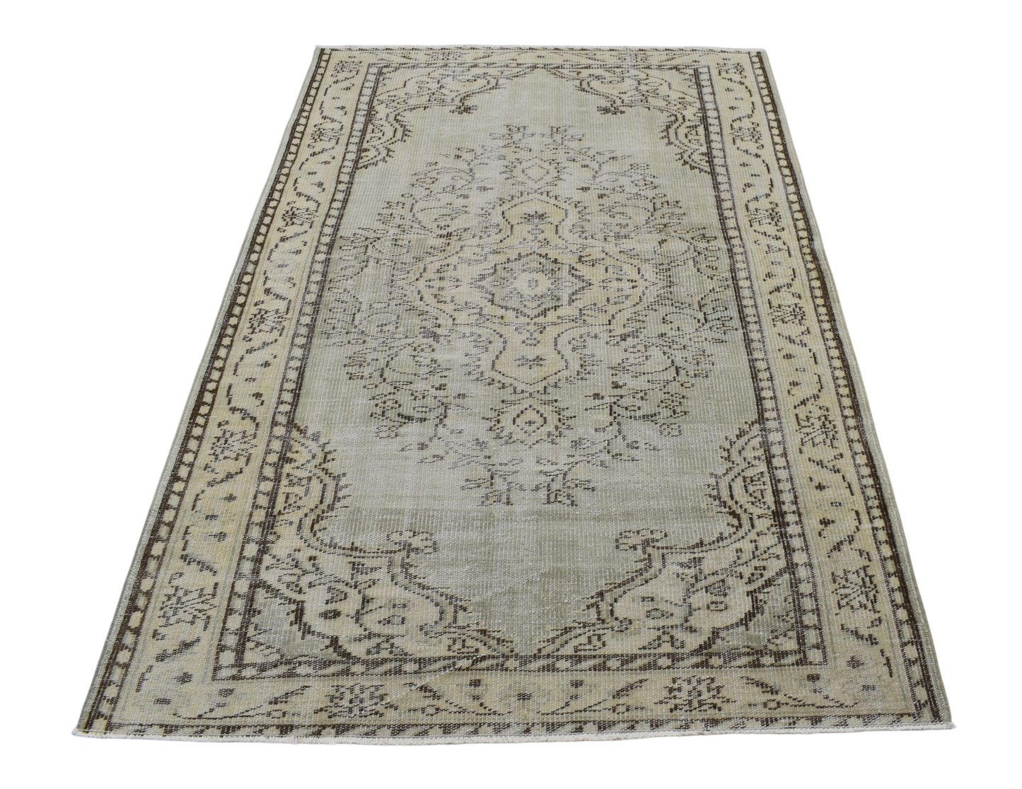 Kilim Antik El Dokuma Eskitme Yün Salon Halısı 0502 - Vintage - Çok Renkli